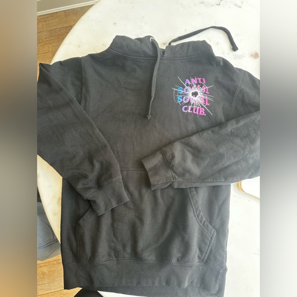 Anti Social Social Club Shattered Glass Black Pullover Hoodie size S - Picture 2 of 9